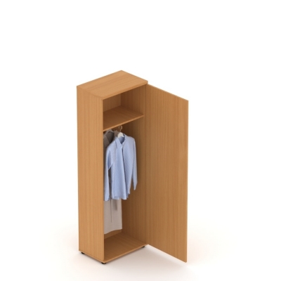 Szafa ubraniowa do biura, 183x60 cm, zamykana, prawa, kolor buk | MBS 565 U P