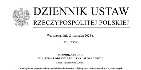 Zgodność z Rozporządzeniem Ministra Rodziny i Polityki Społecznej z 18 października 2023 r. – Co oznacza i jakie wymagania musi spełniać krzesło?